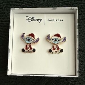 Brand New BaubleBar Disney Stich Christmas Earrings